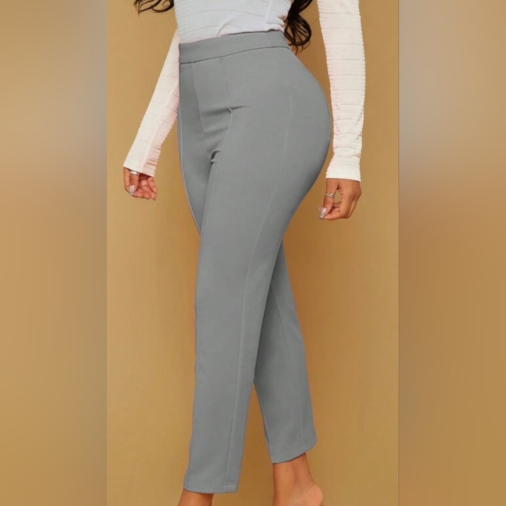 Women's Gray High-Waisted Pants